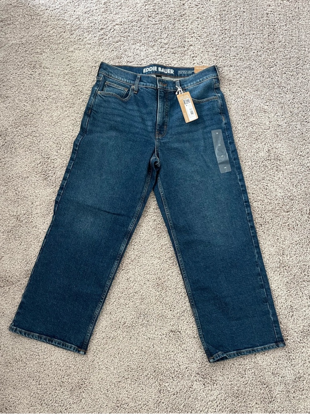 Eddie Bauer authentic Voyager every day, easy crop high rise jeans NEW NWT - Picture 4 of 10